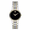 Thumbnail Image 0 of Ladies' Movado Serio Two-Tone Stainless Steel Watch with Black Dial (Model: 0606389)