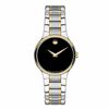 Thumbnail Image 1 of Ladies' Movado Serio Two-Tone Stainless Steel Watch with Black Dial (Model: 0606389)