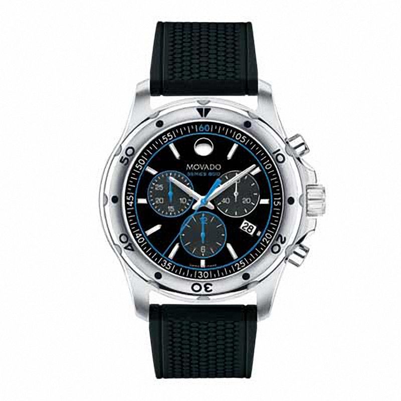 Men's Movado Series 800 Chronograph Watch with Black Dial (Model: 2600102)|Peoples Jewellers