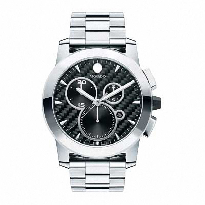 Men's Movado Vizio Chronograph Watch with Black Carbon Fibre Dial (Model: 0606551)|Peoples Jewellers