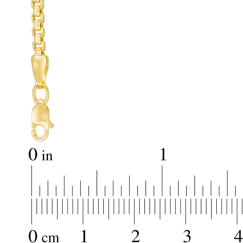 Main Image 2 of Ladies' 2.4mm Box Chain Necklace in Hollow 14K Gold - 20"