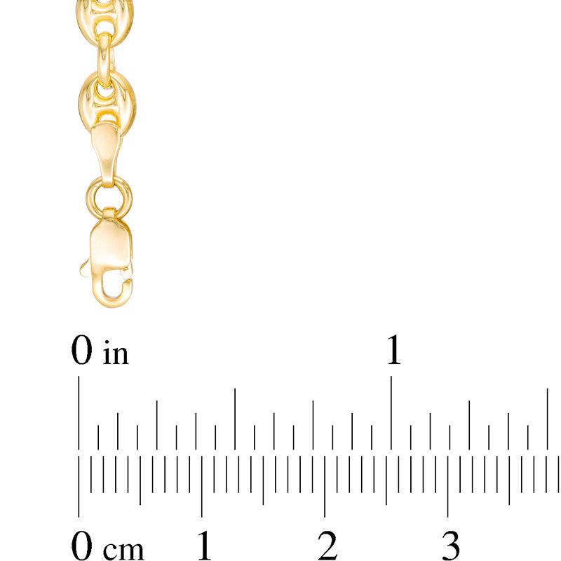 Main Image 2 of Men's 4.7mm Puffed Mariner Chain Necklace in Hollow 14K Gold - 24"