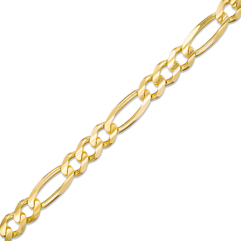 Men's 7.0mm Figaro Chain Bracelet in Solid 14K Gold - 8.5"|Peoples Jewellers