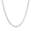 Men's 3.6mm Curb Chain Necklace in Solid 14K White Gold - 22"