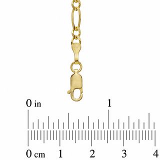 Men's 3.1mm Figaro Chain Necklace in Solid 14K Gold - 22"