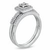 Thumbnail Image 1 of 0.34 CT. T.W. Diamond Square Frame Bridal Set in 10K White Gold