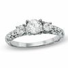 Thumbnail Image 1 of 1.00 CT. T.W. Diamond Three Stone Engagement Ring in 10K White Gold