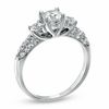 Thumbnail Image 1 of 1.00 CT. T.W. Diamond Three Stone Engagement Ring in 10K White Gold