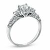 Thumbnail Image 2 of 1.00 CT. T.W. Diamond Three Stone Engagement Ring in 10K White Gold