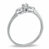 Thumbnail Image 1 of 0.10 CT. T.W. Diamond Three Stone Ring in 10K White Gold