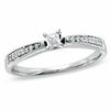Thumbnail Image 0 of 0.20 CT. T.W. Princess-Cut Diamond Tapered Shank Promise Ring in 10K White Gold