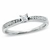 Thumbnail Image 1 of 0.20 CT. T.W. Princess-Cut Diamond Tapered Shank Promise Ring in 10K White Gold
