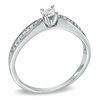 Thumbnail Image 1 of 0.20 CT. T.W. Princess-Cut Diamond Tapered Shank Promise Ring in 10K White Gold