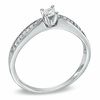 Thumbnail Image 2 of 0.20 CT. T.W. Princess-Cut Diamond Tapered Shank Promise Ring in 10K White Gold