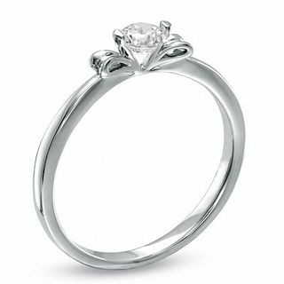 0.25 CT. Diamond Solitaire Promise Ring in 10K White Gold