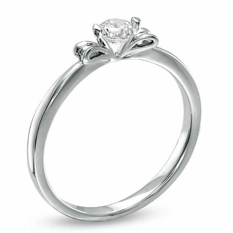 0.25 CT. Diamond Solitaire Promise Ring in 10K White Gold