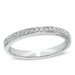 0.12 CT. T.W. Diamond Wedding Band in 10K White Gold