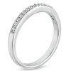 Thumbnail Image 1 of Ladies' 0.12 CT. T.W. Diamond Wedding Band in 10K White Gold