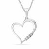 Thumbnail Image 1 of Diamond Accent Heart Pendant in Sterling Silver