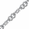 Thumbnail Image 0 of 0.20 CT. T.W. Diamond "Mom" Heart Bracelet in Sterling Silver