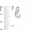Honora 6.5-7.0mm Freshwater Cultured Pearl and Diamond Accent Swirl Earrings in Sterling Silver