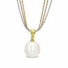 Thumbnail Image 1 of Honora 12.0-13.0mm Freshwater Cultured Pearl Pendant in Sterling Silver and 18K Gold Plate