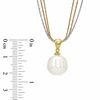 Thumbnail Image 2 of Honora 12.0-13.0mm Freshwater Cultured Pearl Pendant in Sterling Silver and 18K Gold Plate
