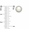 Thumbnail Image 2 of Honora 5.5-6.0mm Freshwater Cultured Pearl and 0.11 CT. T.W. Diamond Frame Earrings in Sterling Silver