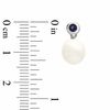 Honora 8.0-8.5mm Freshwater Cultured Pearl and Iolite Pendant and Earrings Set in Sterling Silver