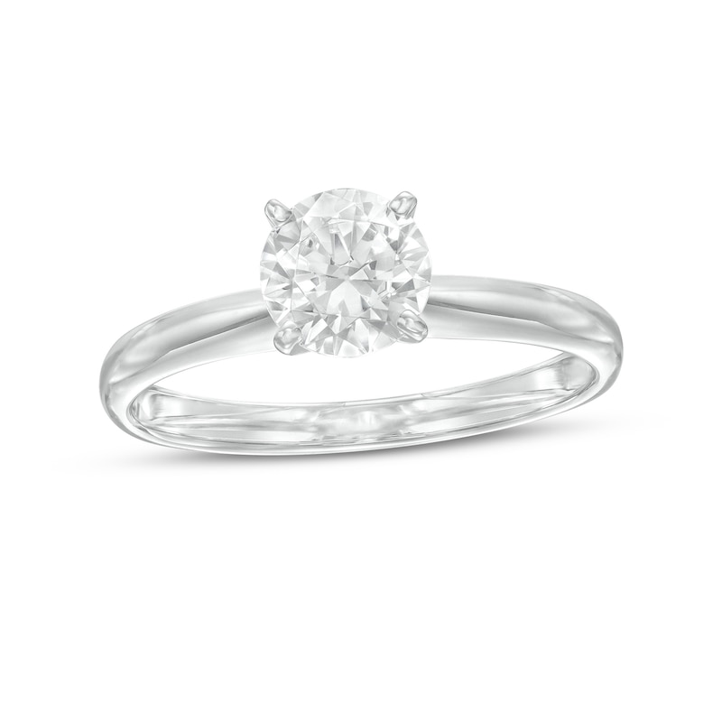 Main Image 1 of 1.00 CT. Certified Diamond Solitaire Engagement Ring in 14K White Gold (J/I3)