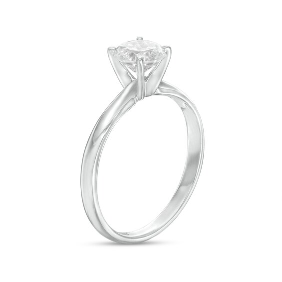 CT. Certified Diamond Solitaire Engagement Ring in 14K White Gold (J/I3