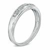 Thumbnail Image 1 of Men's 0.10 CT. T.W. Diamond Wedding Band in 10K White Gold