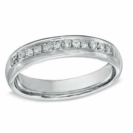 0.16 CT. T.W. Diamond Wedding Band in 10K White Gold