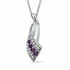 Thumbnail Image 1 of Journey Amethyst and Diamond Accent Pendant in 10K White Gold