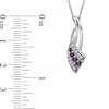 Thumbnail Image 2 of Journey Amethyst and Diamond Accent Pendant in 10K White Gold