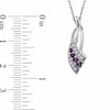 Thumbnail Image 1 of Journey Amethyst and Diamond Accent Pendant in 10K White Gold