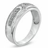 Thumbnail Image 1 of Men's 0.16 CT. T.W. Diamond Wedding Band in 10K White Gold