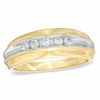 Thumbnail Image 0 of Men's 0.25 CT. T.W. Diamond Five Stone Wedding Band in 10K Gold