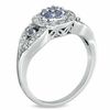 Thumbnail Image 2 of Tanzanite and White Sapphire Ring in 10K White Gold