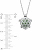 Thumbnail Image 2 of Tsavorite Turtle Pendant in Sterling Silver