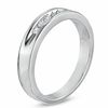 Men's 0.16 CT. T.W. Diamond Five Stone Wedding Band in 10K White Gold