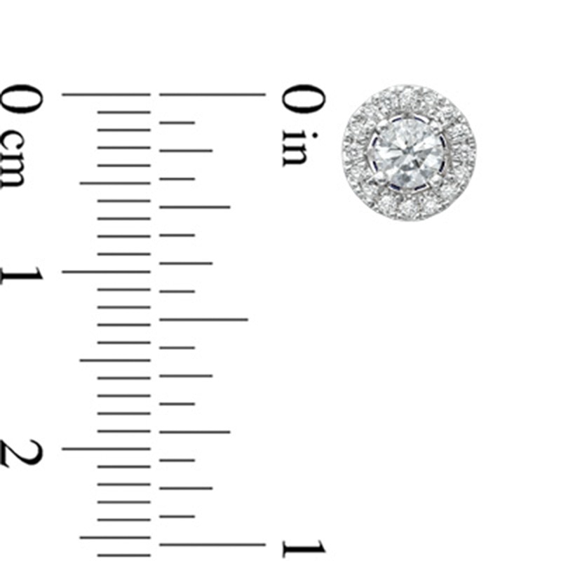Main Image 2 of Vera Wang Love Collection 0.45 CT. T.W. Diamond Frame Stud Earrings in 14K White Gold