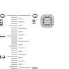 Thumbnail Image 2 of Vera Wang Love Collection 0.45 CT. T.W. Princess-Cut Diamond Frame Stud Earrings in 14K White Gold