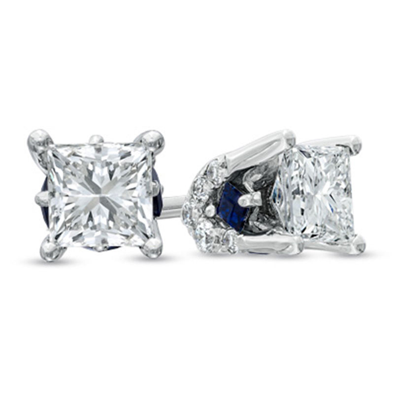 Vera Wang Love Collection 0.70 CT. T.W. Princess Cut Diamond Stud