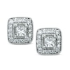 Thumbnail Image 0 of 0.50 CT. T.W. Diamond Square Frame Stud Earrings in 14K White Gold