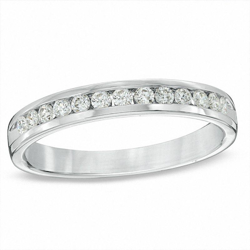 0.25 CT. T.W. Certified Diamond Anniversary Band in 18K White Gold (E/I1)