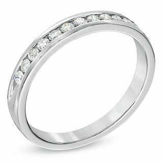 CT. T.W. Certified Diamond Anniversary Band in 18K White Gold (E/I1