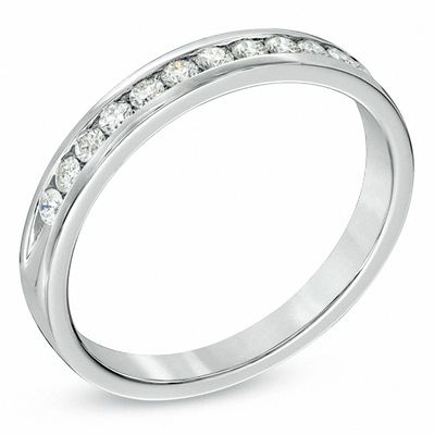 CT. T.W. Certified Diamond Anniversary Band in 18K White Gold (E/I1