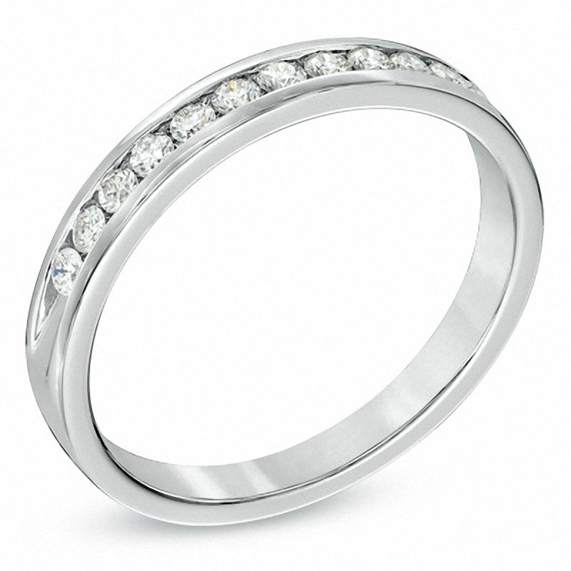 CT. T.W. Certified Diamond Anniversary Band in 18K White Gold (E/I1