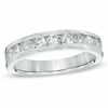 Thumbnail Image 0 of 1.00 CT. T.W. Certified Diamond Anniversary Band in 18K White Gold (E/I1)